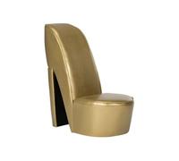 vidaXL Hakstoel similicuir goudkleurig Or G