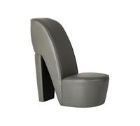 Hakstoel similicuir gris