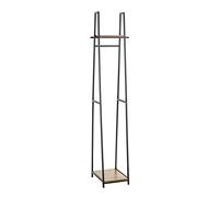 HAKU armoire debout chêne, noir, MDF, métal - Dim.: L 38 cm x H 166 cm x P 40 cm, Style: Modern