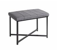 HAKU Möbel Banc, Gris, Noir, métal, recouvrement Tissu - Dim.: P 39 x L 59 x H 46 cm, Style: Modern