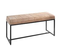 Banc en Cuir Design "Rida" 100cm Marron & Noir