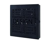 HAKU boîte à clés Noir, métal - Dim.: L 22 cm x H 24 cm x P 5 cm, Style: Modern