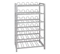 HAKU Casier à Bouteilles 30 Bouteilles Casier à Bouteilles en métal, Couleur Aluminium - Dimensions : L 54 x H 90 x P 31 cm, Style : Moderne