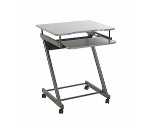 HAKU Chariot Ordinateur Anthracite, MDF, métal - Dim.: L 60 cm x H 75 cm x P 49 cm, Style: Modern