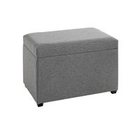 HAKU Möbel coffre de rangement anthracite, MDF, recouvrement tissu - Dim.: L 58 cm x H 42 cm x P 39 cm, Style: Art Deco