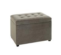 HAKU coffre de rangement anthracite, MDF, recouvrement tissu - Dim.: L 58 cm x H 42 cm x P 39 cm, Style: Art Deco