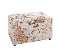 HAKU Coffre de Rangement Motif, MDF, recouvrement Tissu - Dim.: L 65 cm x H 42 cm x P 40 cm, Style: Modern