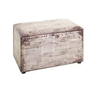 HAKU coffre de rangement motif, tissu synthétique aspect cuir, MDF - Dim.: L 65 cm x H 42 cm x P 40 cm, Style: Industrial