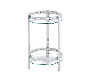 HAKU Colonne à Fleurs, Verre, Chrome, Ø 28 X H 45 cm