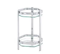 HAKU Colonne à Fleurs, Verre, Chrome, Ø 28 X H 45 cm