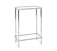 HAKU Console Möbel chromée métal verre trempé L50×H75×P25 cm Style moderne