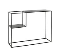 HAKU Möbel Console Noir, métal - Dim.: L 100 cm x H 80 cm x P 30 cm, Style: Modern