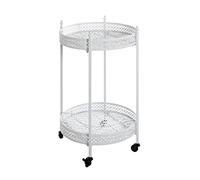 HAKU desserte Blanc, métal - Dim.: H 74 cm x Ø 45 cm, Style: Coastal Furniture