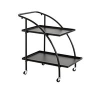 HAKU Desserte Möbel Noir métal L68×H71×P42 cm Style moderne