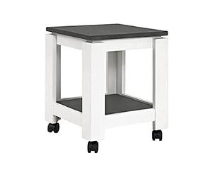 HAKU desserte Optique Granit, Blanc, MDF - Dim.: L 35 cm x H 45 cm x P 35 cm, Style: Modern