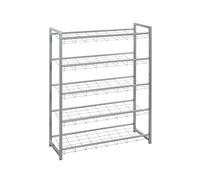 HAKU étagère Chaussures alu, métal - Dim.: L 80 cm x H 106 cm x P 30 cm, Style: Modern