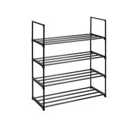 HAKU Möbel – Étagère à chaussures – Noir – Plastique/métal – L65×H74×P30 cm – Style moderne