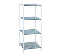 HAKU Möbel étagère chromée blanche en métal L 40 x H 103 x P 35 cm Style moderne