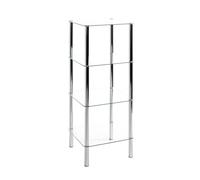 HAKU Möbel étagère chromé, métal, Verre trempé - Dim.: L 39 cm x H 107 cm x P 39 cm, Style: Modern