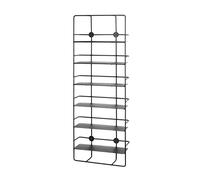 HAKU étagère Murale Noir, métal - Dim.: L 37 cm x H 103 cm x P 14 cm, Style: Modern
