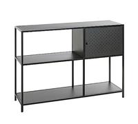 HAKU étagère Noir, métal - Dim.: L 100 cm x H 75 cm x P 30 cm, Style: Modern