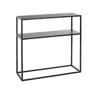 HAKU étagère Noir, métal - Dim.: L 80 cm x H 80 cm x P 30 cm, Style: Modern