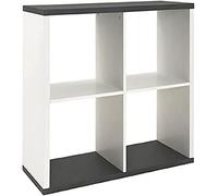 HAKU Étagère design 'Granit' – 4 cases, MDF, H 86 cm – Blanc