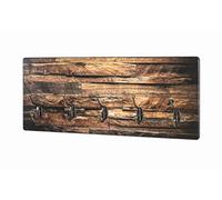 HAKU garderobe Murale Bronze, Motif, MDF, métal - Dim.: L 60 cm x H 25 cm x P 8 cm, Style: Modern