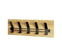 HAKU Möbel garderobe Murale chêne, Noir, Bois Massif, métal - Dim.: L 60 cm x H 20 cm x P 10 cm, Style: Modern