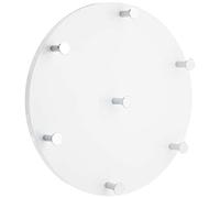HAKU garderobe Murale chromé, Blanc, MDF, métal - Dim.: P 5 cm x Ø 35 cm, Style: Modern