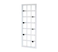 HAKU garderobe Murale chromé, Blanc, métal - Dim.: L 60 cm x H 22 cm x P 4 cm, Style: Modern