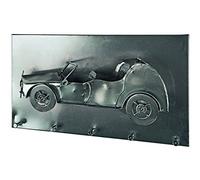 HAKU garderobe Murale chromé foncé, métal - Dim.: L 35 cm x H 20 cm x P 10 cm, Style: Industrial