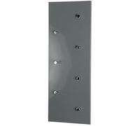 HAKU garderobe Murale chromé, Gris, MDF, métal - Dim.: L 80 cm x H 30 cm x P 6 cm, Style: Modern