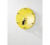 HAKU garderobe Murale chromé, Jaune, MDF, métal - Dim.: P 5 cm x Ø 35 cm, Style: Modern