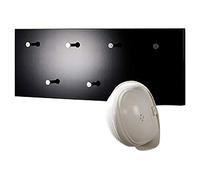 HAKU garderobe Murale chromé, Noir, MDF, métal - Dim.: L 80 cm x H 30 cm x P 6 cm, Style: Modern