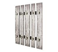 HAKU Möbel garderobe Murale Gris, MDF, métal - Dim.: L 65 cm x H 100 cm x P 9 cm, Style: Industrial