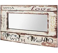 HAKU garderobe Murale Motif, Vintage, MDF, métal, Miroir - Dim.: L 80 cm x H 52 cm x P 10 cm, Style: Industrial