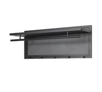 HAKU garderobe Murale Noir, métal - Dim: L 30 cm x H 26 cm x P 26 cm, Style: Modern