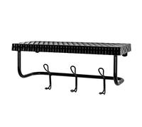HAKU garderobe Murale Noir, métal - Dim.: L 42 cm x H 19 cm x P 16 cm, Style: Modern
