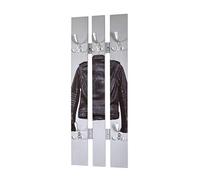 HAKU garderobe Murale Optique INOX, Motif, Aluminium, MDF - Dim.: L 40 cm x H 100 cm x P 9 cm, Style: Modern