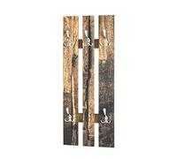 HAKU garderobe Murale Optique INOX, Motif, Aluminium, MDF - Dim.: L 40 cm x H 100 cm x P 9 cm, Style: Modern