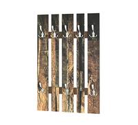 HAKU garderobe Murale Optique INOX, Motif, Aluminium, MDF - Dim.: L 65 cm x H 100 cm x P 9 cm, Style: Modern
