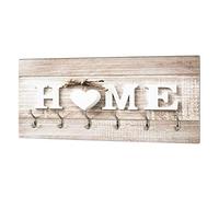 HAKU garderobe Murale Optique INOX, Motif, MDF, métal - Dim.: L 90 cm x H 40 cm x P 8 cm, Style: Modern