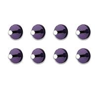 HAKU lot de 8 patères mûre, chromé, MDF, métal - Dim.: P 5,00 cm x Ø 7,00 cm, Style: Modern