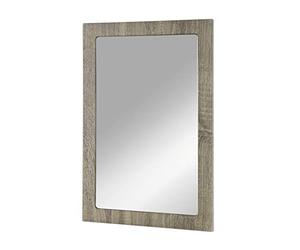 HAKU Miroir chêne Truffe, MDF - Dim.: L 40 cm x H 60 cm x P 2 cm, Style: Modern