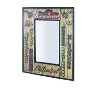 HAKU Miroir Vintage, métal - Dim.: L 52 cm x H 70 cm x P 3 cm, Style: Industrial