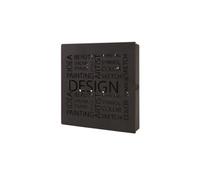 HAKU Boîte à clés en métal noir L22×H24×P5 cm – style moderne