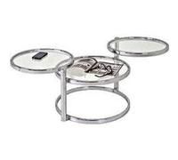 Table Basse en Verre "Blaise" 140cm Argent