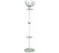 Haku möbel 88391 porte manteaux acier/marbre chromé-blanc 176 cm Blanc G