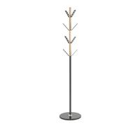 HAKU Möbel, anthracite, naturel, marbre, bois massif, métal - dimensions : H 179 x Ø 37 cm, style : moderne